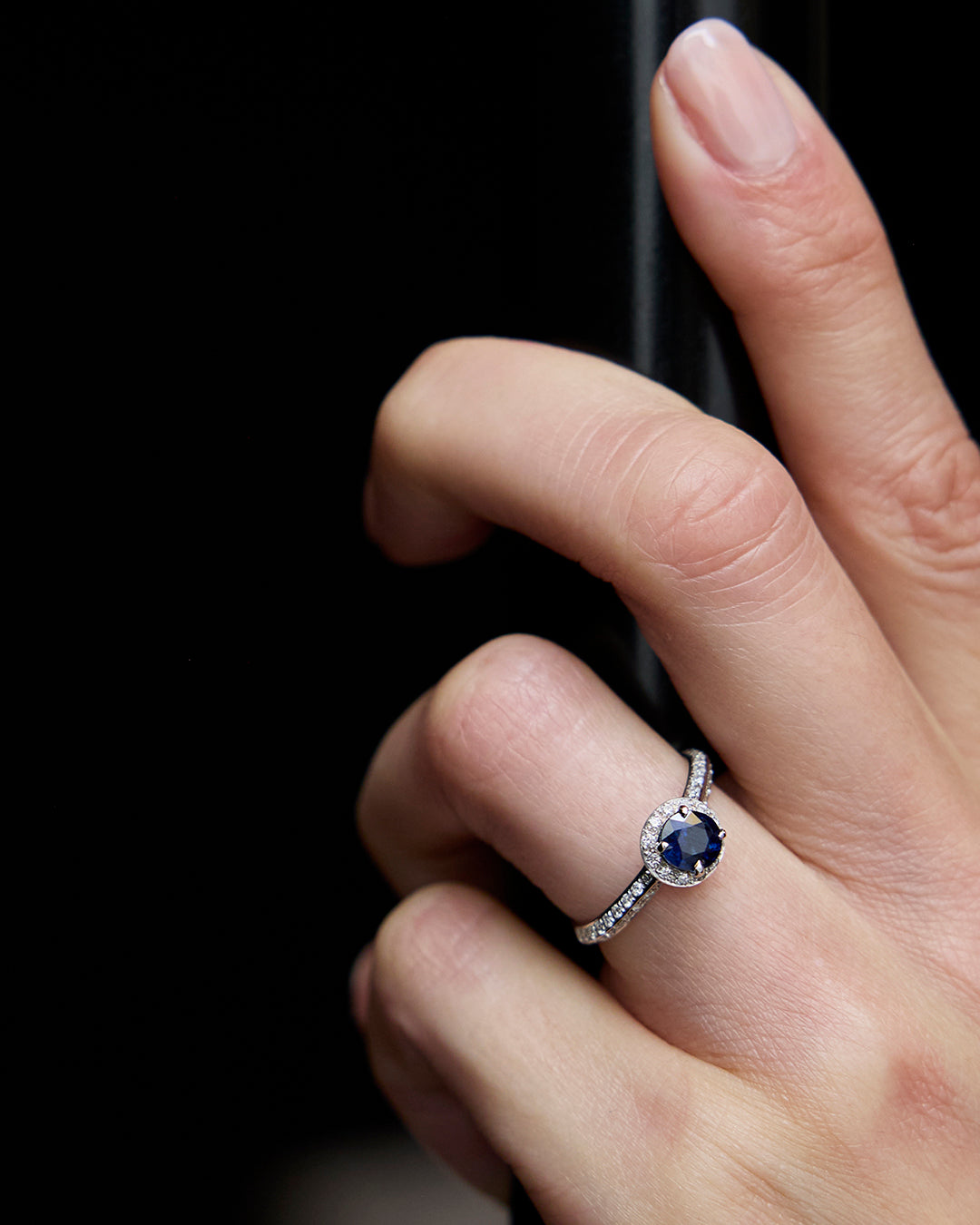 LAZULI SAPPHIRE DIAMOND RING