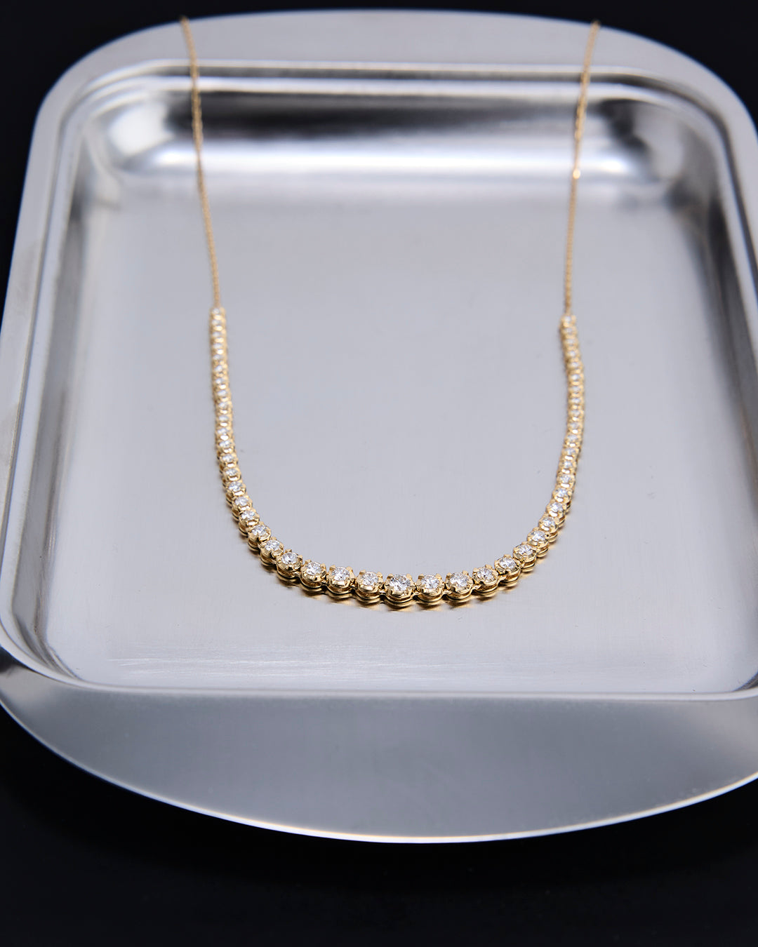 Essence Half-Riviera Diamond Necklace