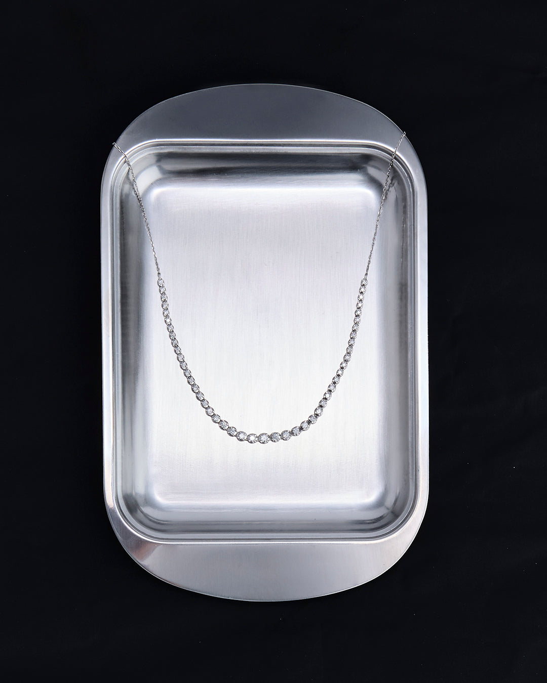 Essence Half-Riviera Diamond Necklace