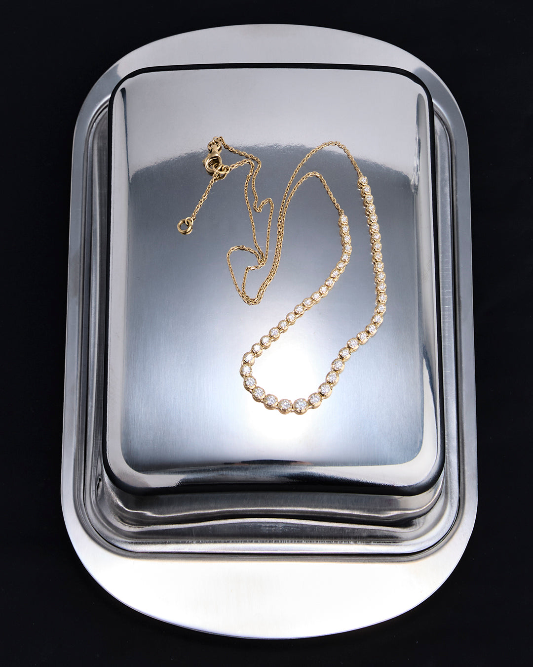Essence Half-Riviera Diamond Necklace