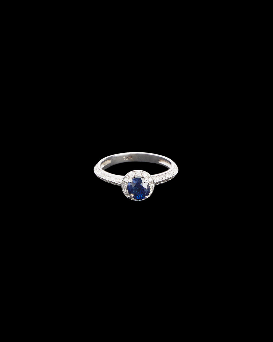 LAZULI SAPPHIRE DIAMOND RING