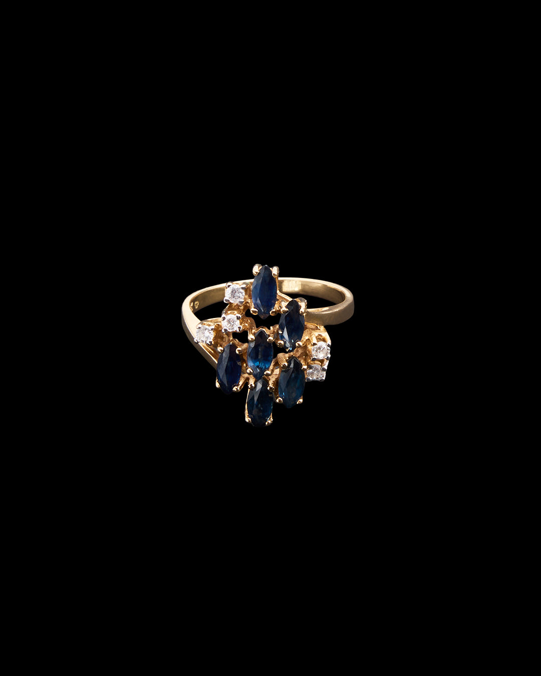 Noir Sapphire Ring 11.4 g 18K Gold