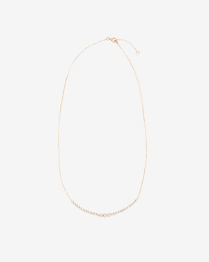 Essence Petite Half-Riviera Gold Diamond Necklace