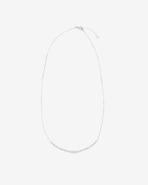 Essence Petite Half-Riviera White Gold Diamond Necklace