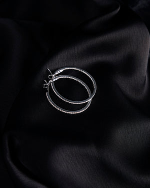 Avenne Diamond Hoop Earrings Large