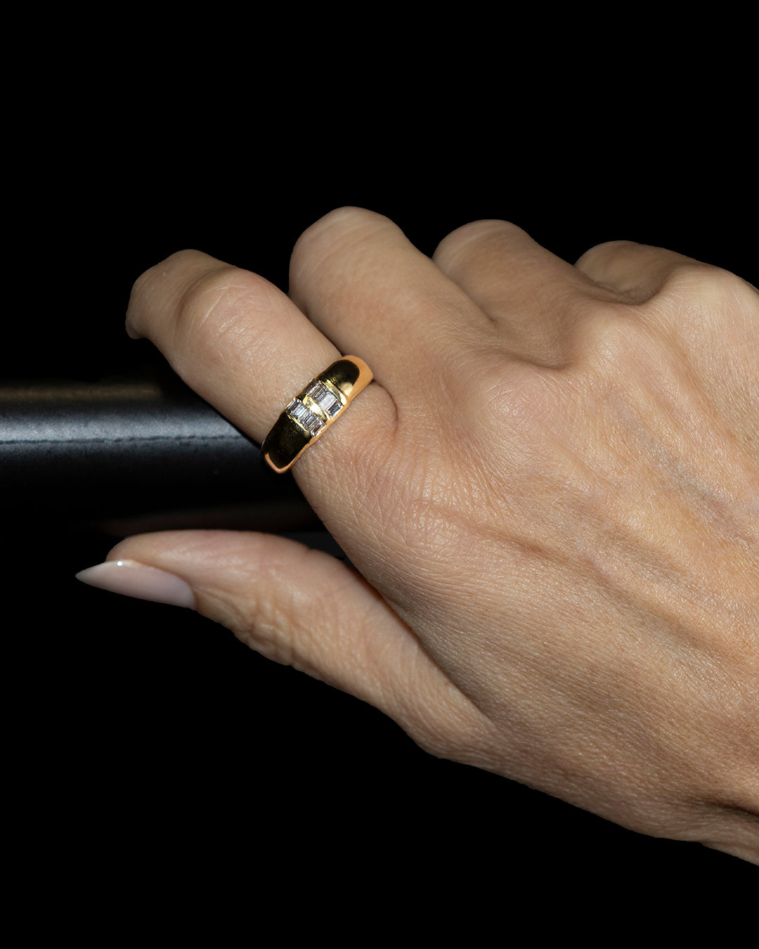Aurine Diamond Baguette Vintage Ring