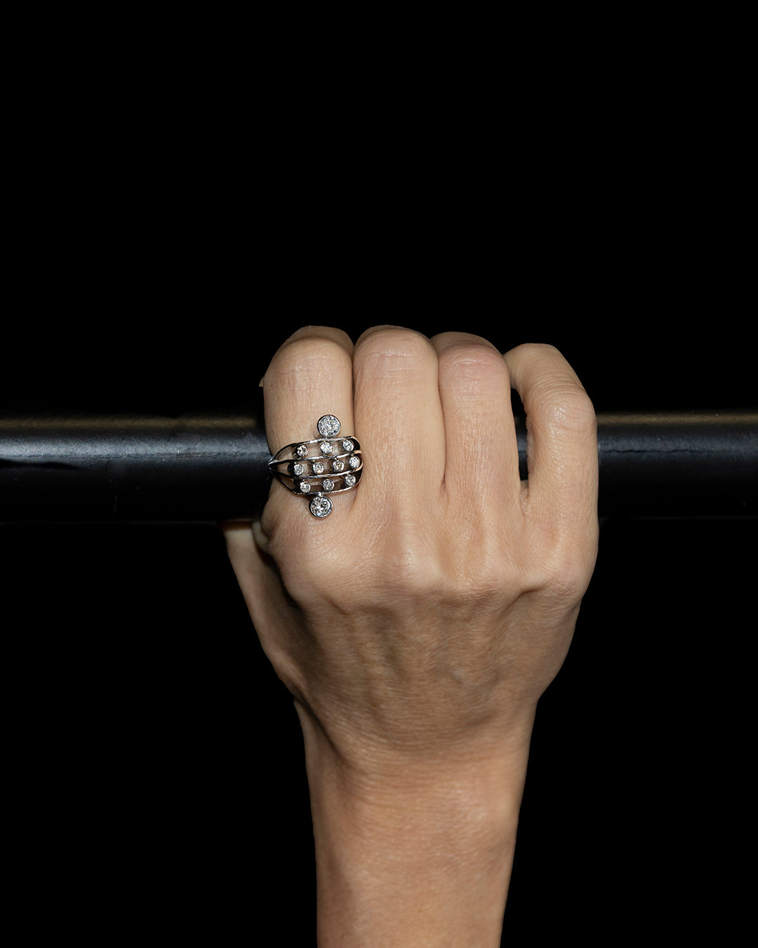 TWO Diamond Vintage Ring