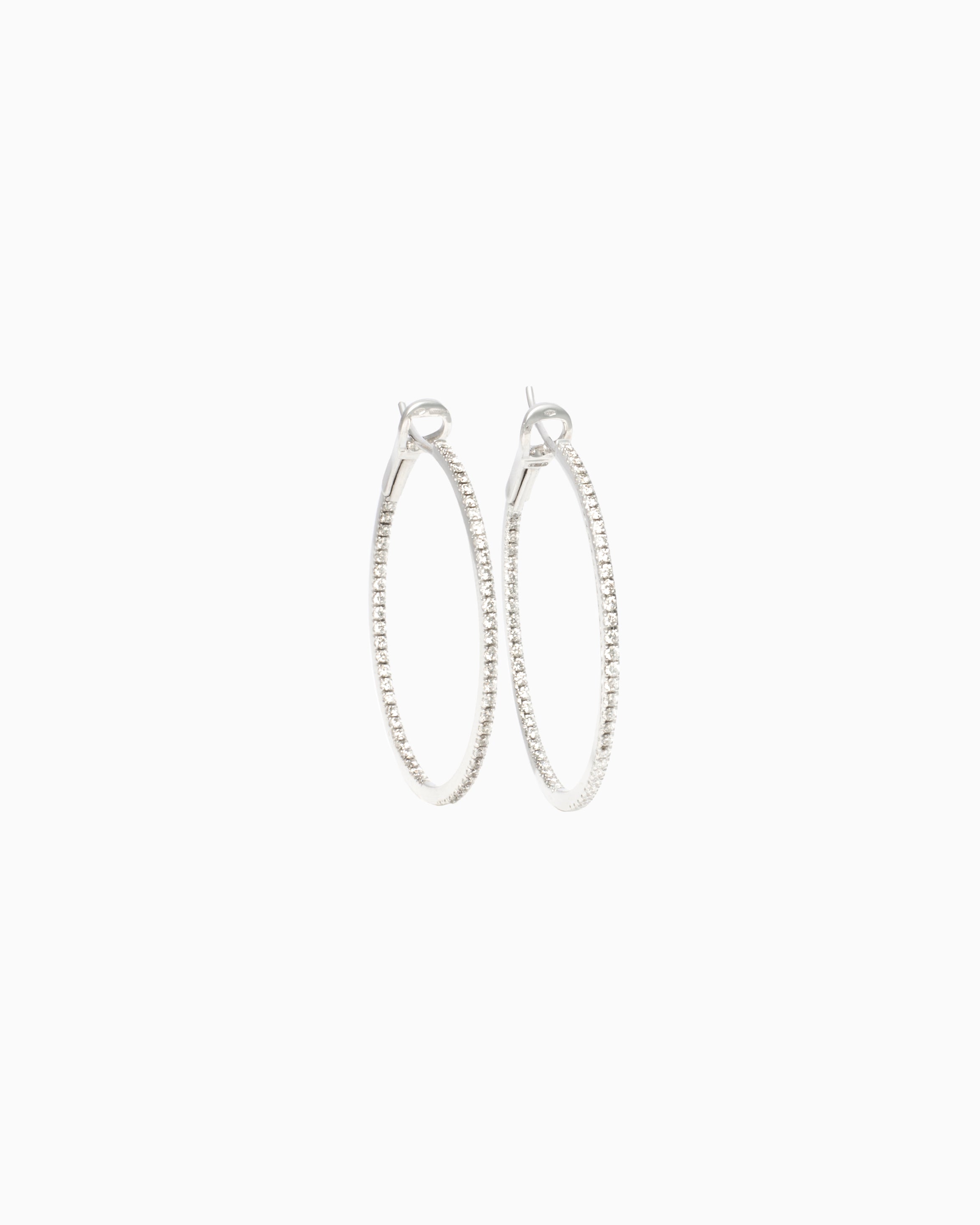 Avenne Diamond Hoop Earrings Large