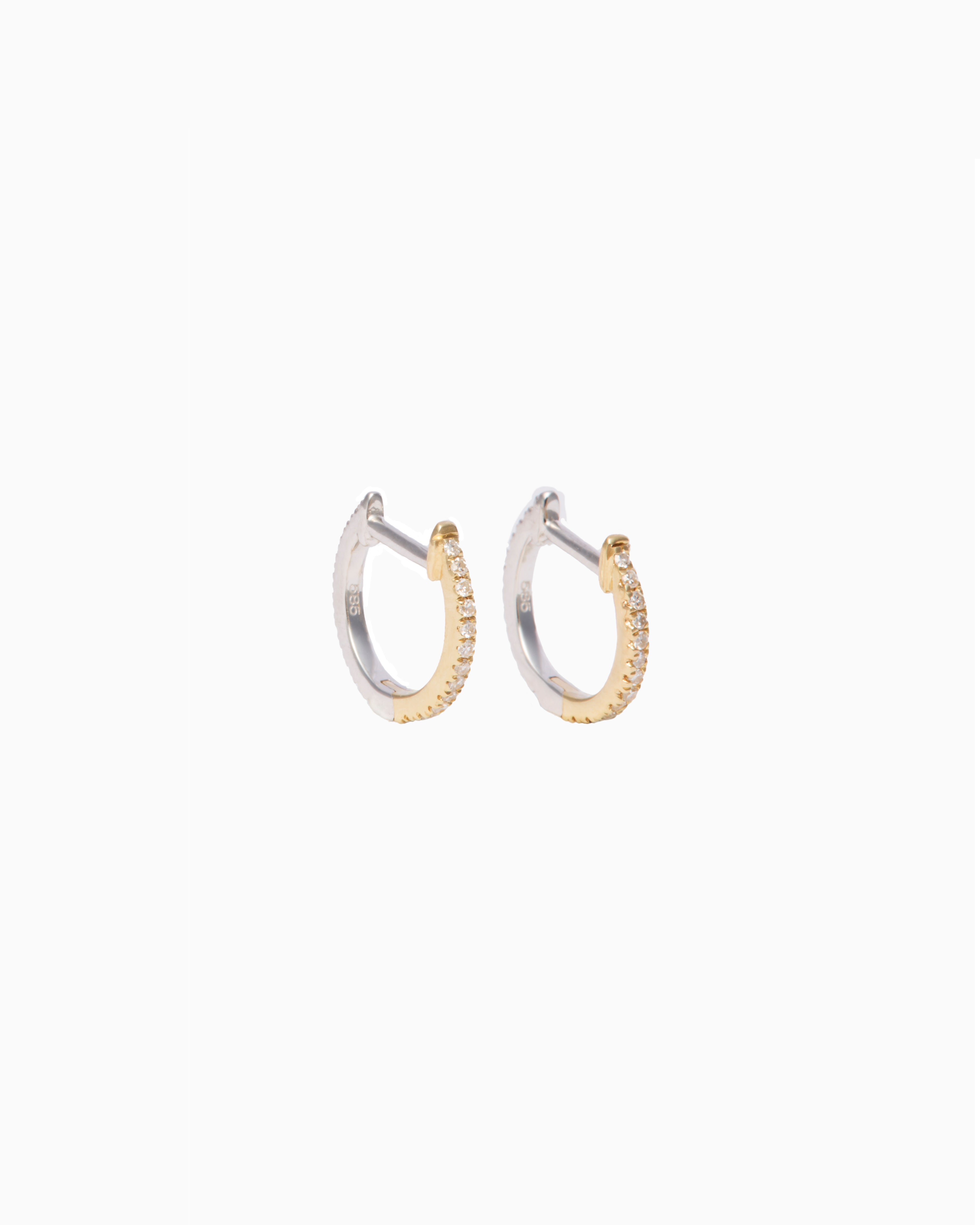 Mirelle Two-Tone Diamond Earrings