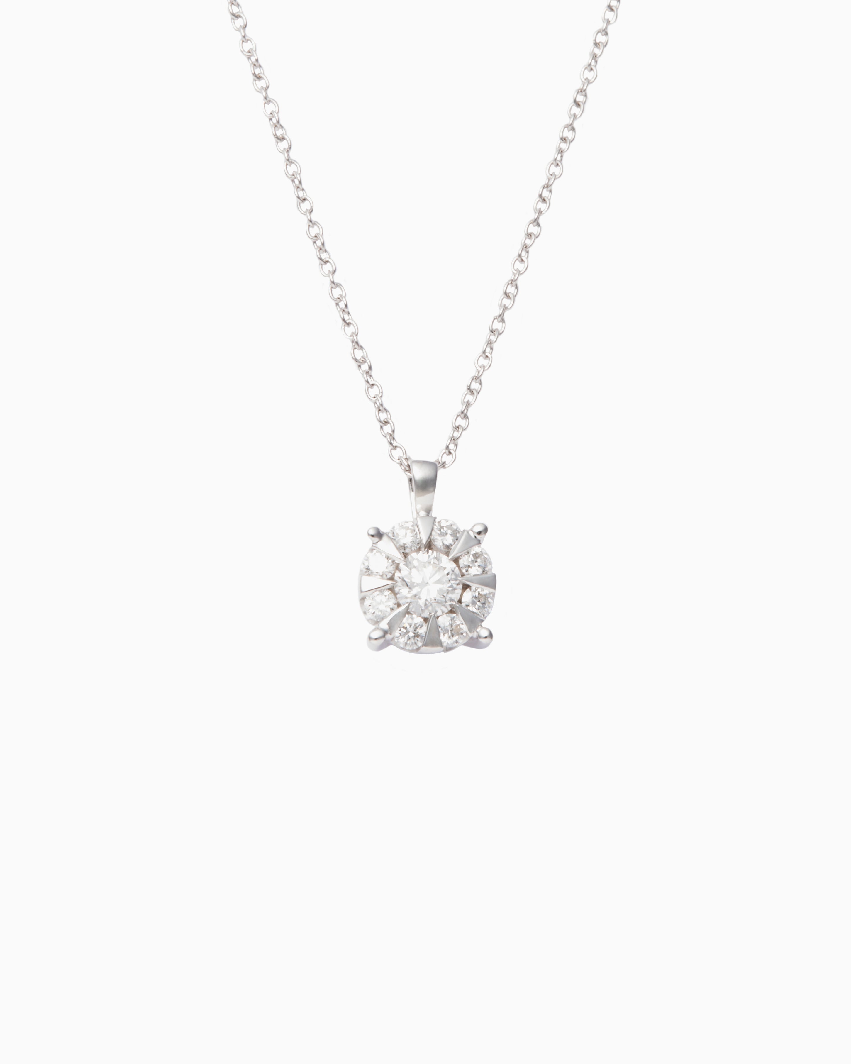 Lumi No 1 Diamond Pendant Vintage Necklace