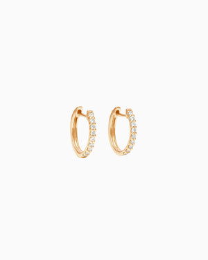 Éline Petite Diamond Hoop Earrings