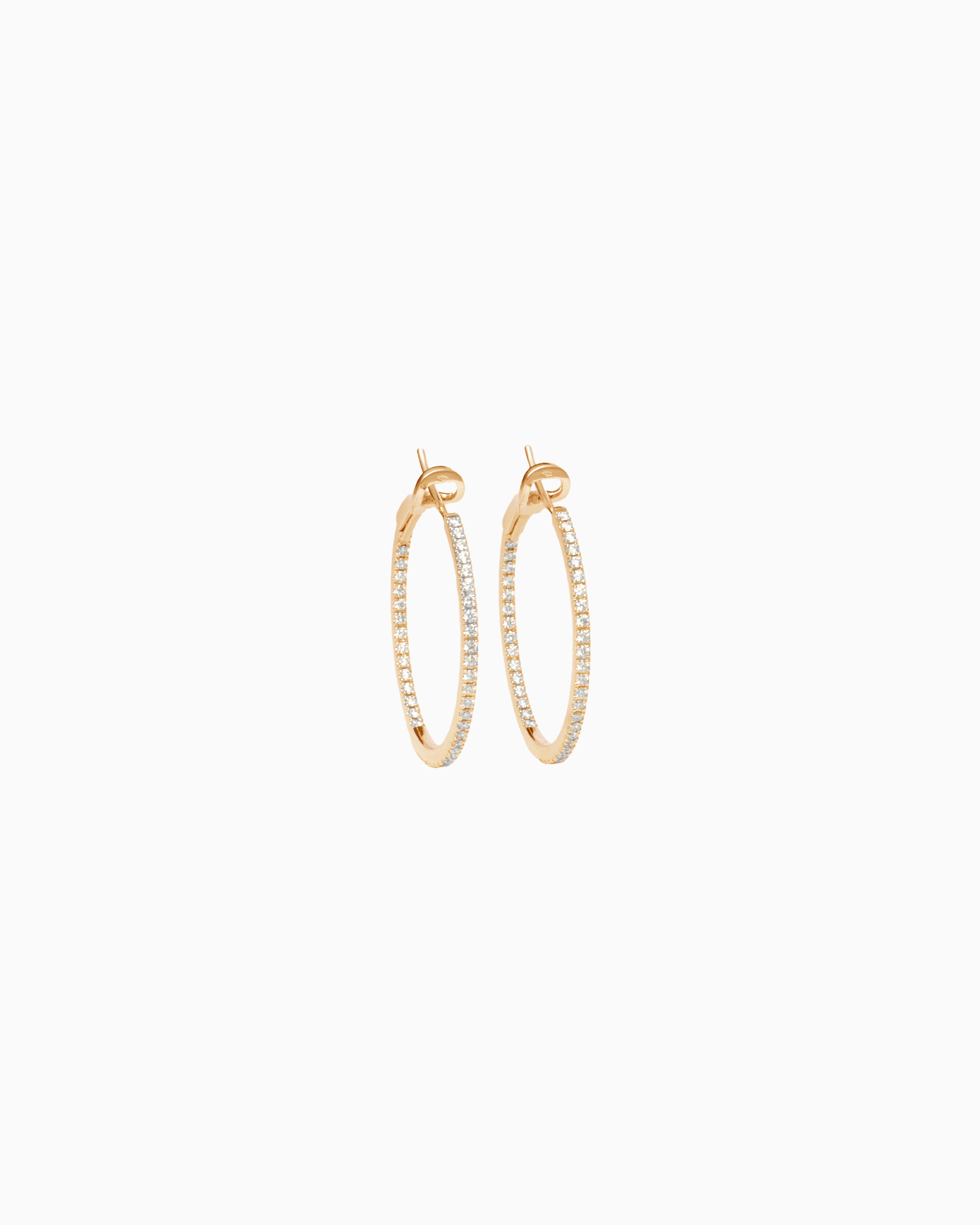Avenne Diamond Hoop Earrings Medium