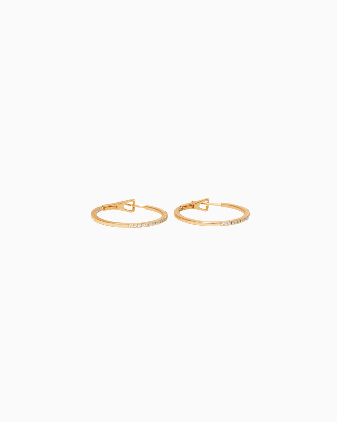 Avenne Diamond Hoop Earrings Medium