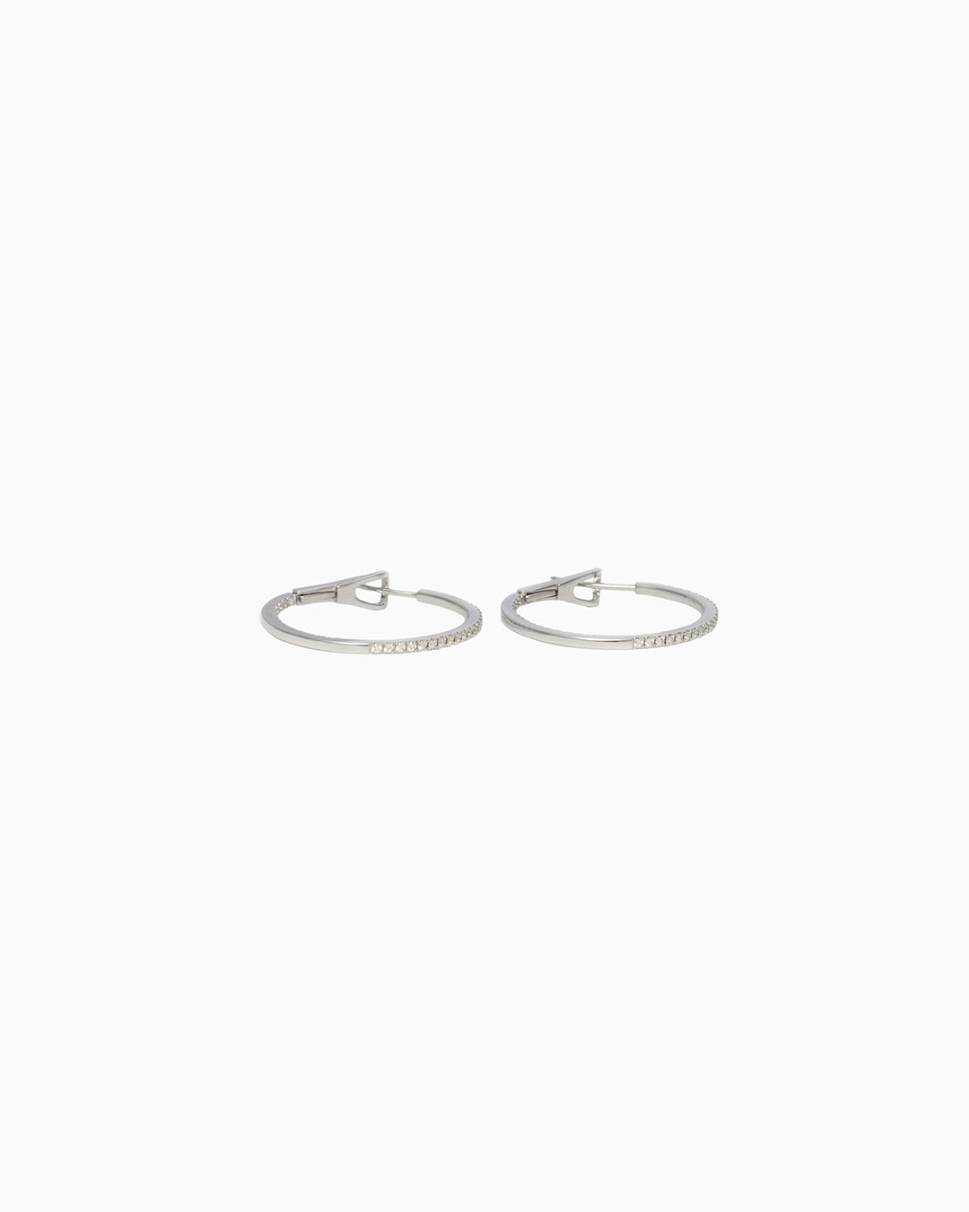 Avenne Diamond Hoop Earrings Medium