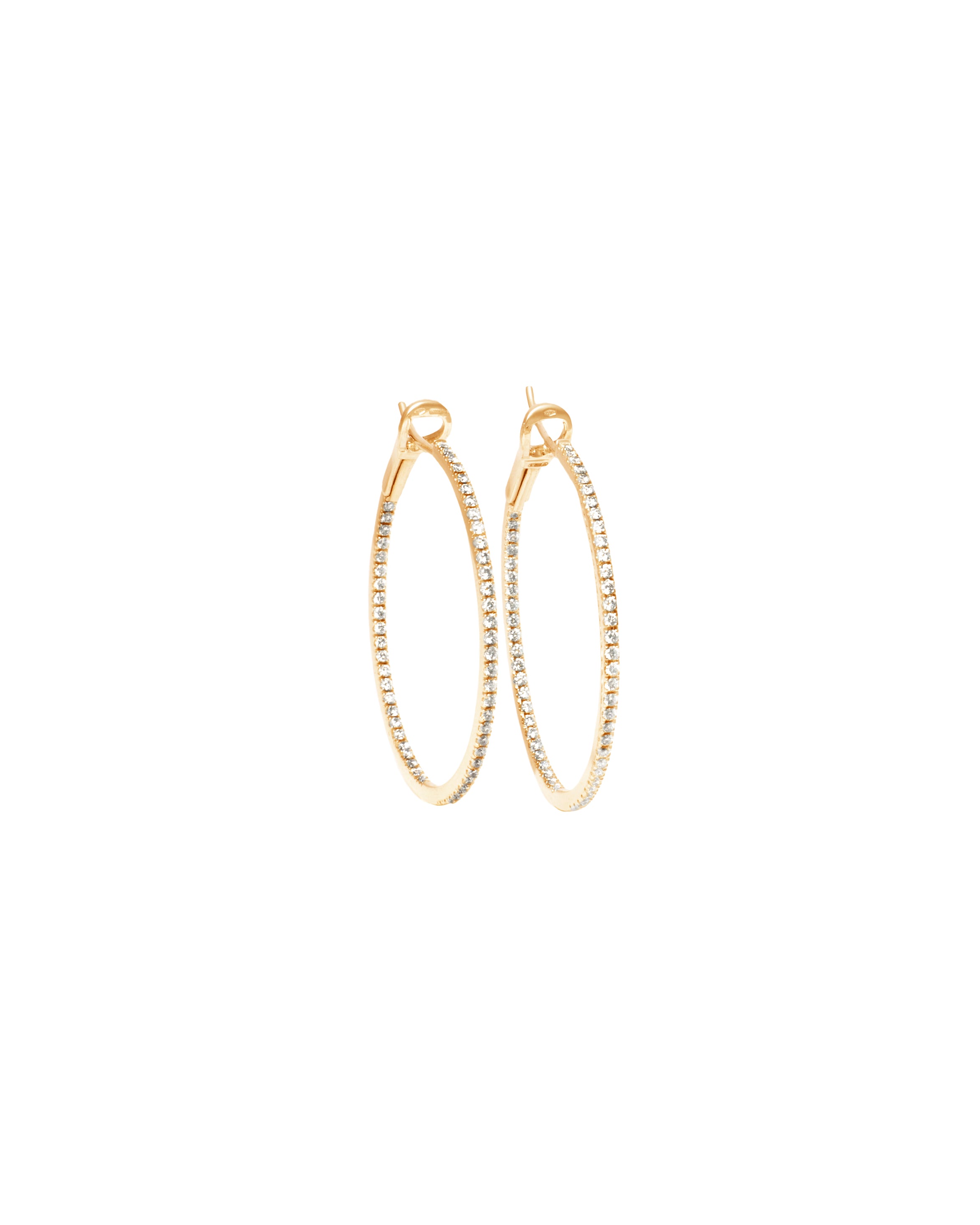 Avenne Diamond Hoop Earrings Large