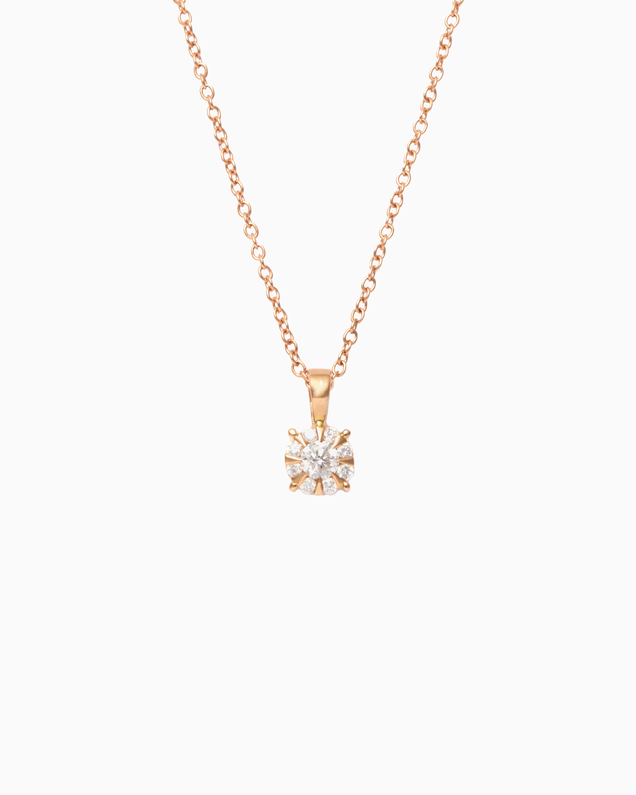 Lumi No 2 Diamond Pendant Vintage Necklace