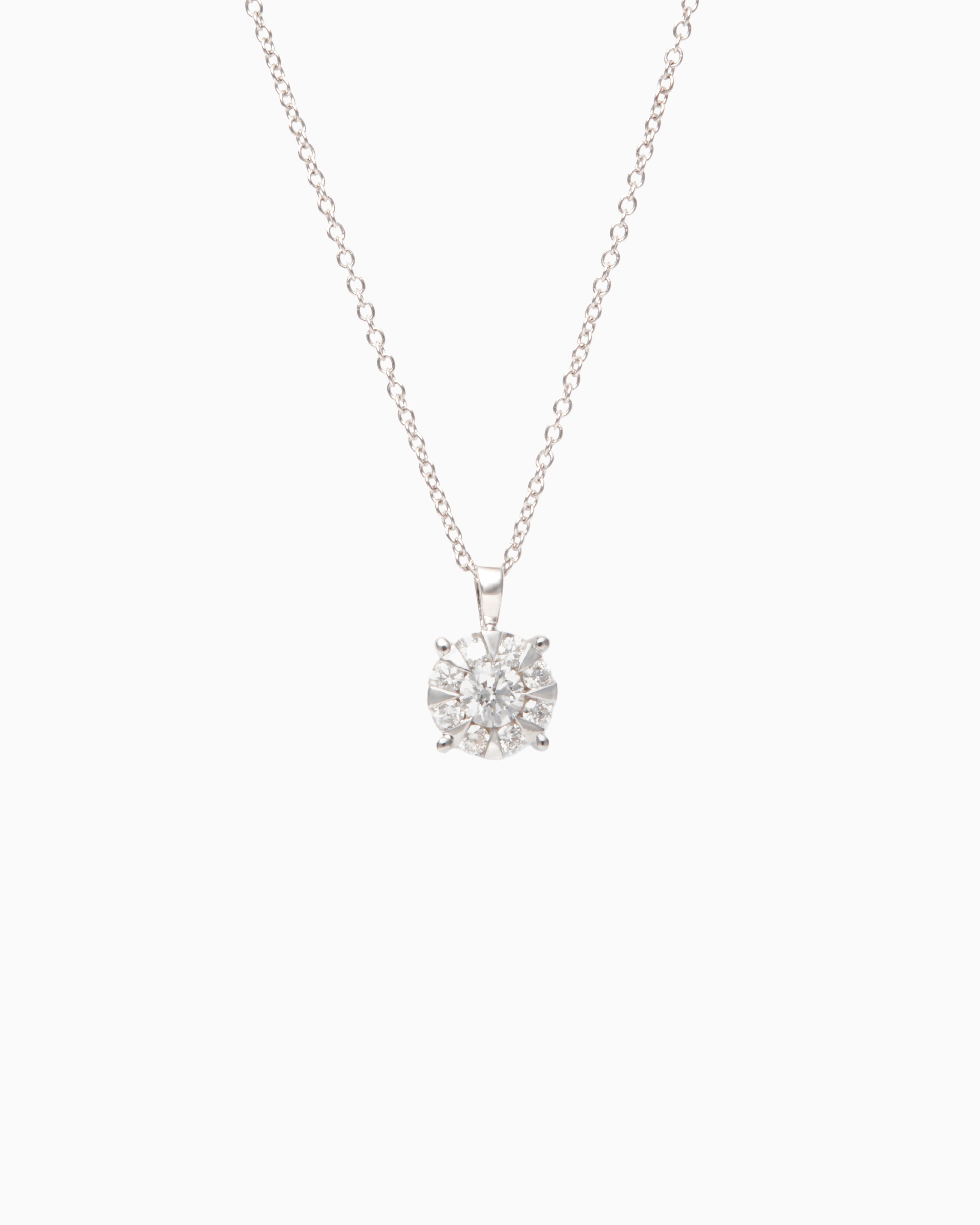 LUMI No 3 Diamond Pendant Vintage Necklace